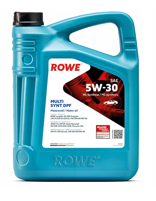 ROWE 5W30 HIGHTEC MULTI SYNT DPF 504/507 5L - Petrostar
