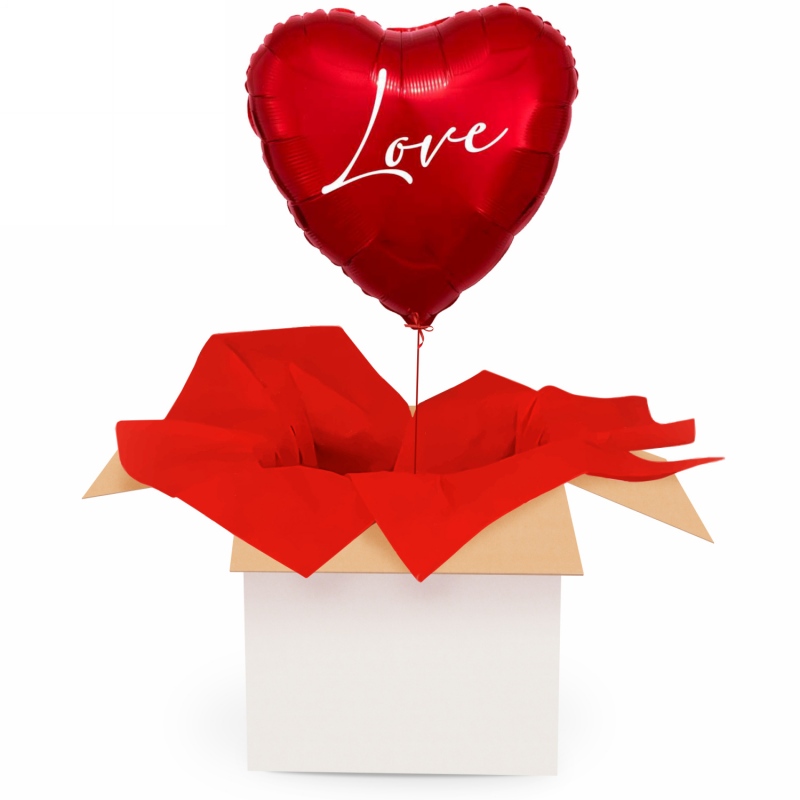 Serce Love - Balon z helem