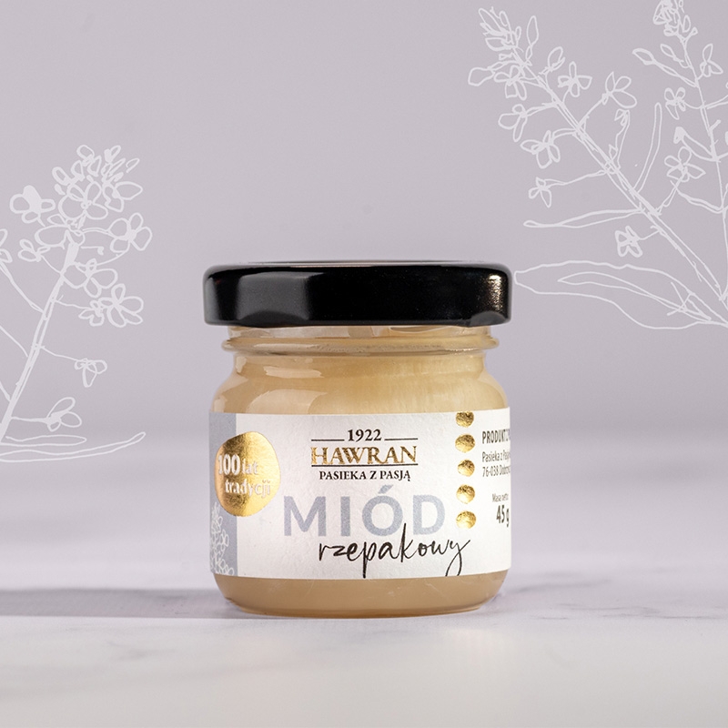 Miód rzepakowy 45g - Pasieka z Pasją Hawran