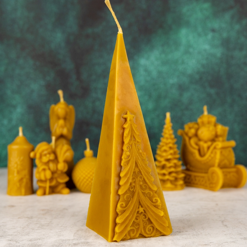 Świece zimowe Choinka duża - Pasieka z Pasją Hawran