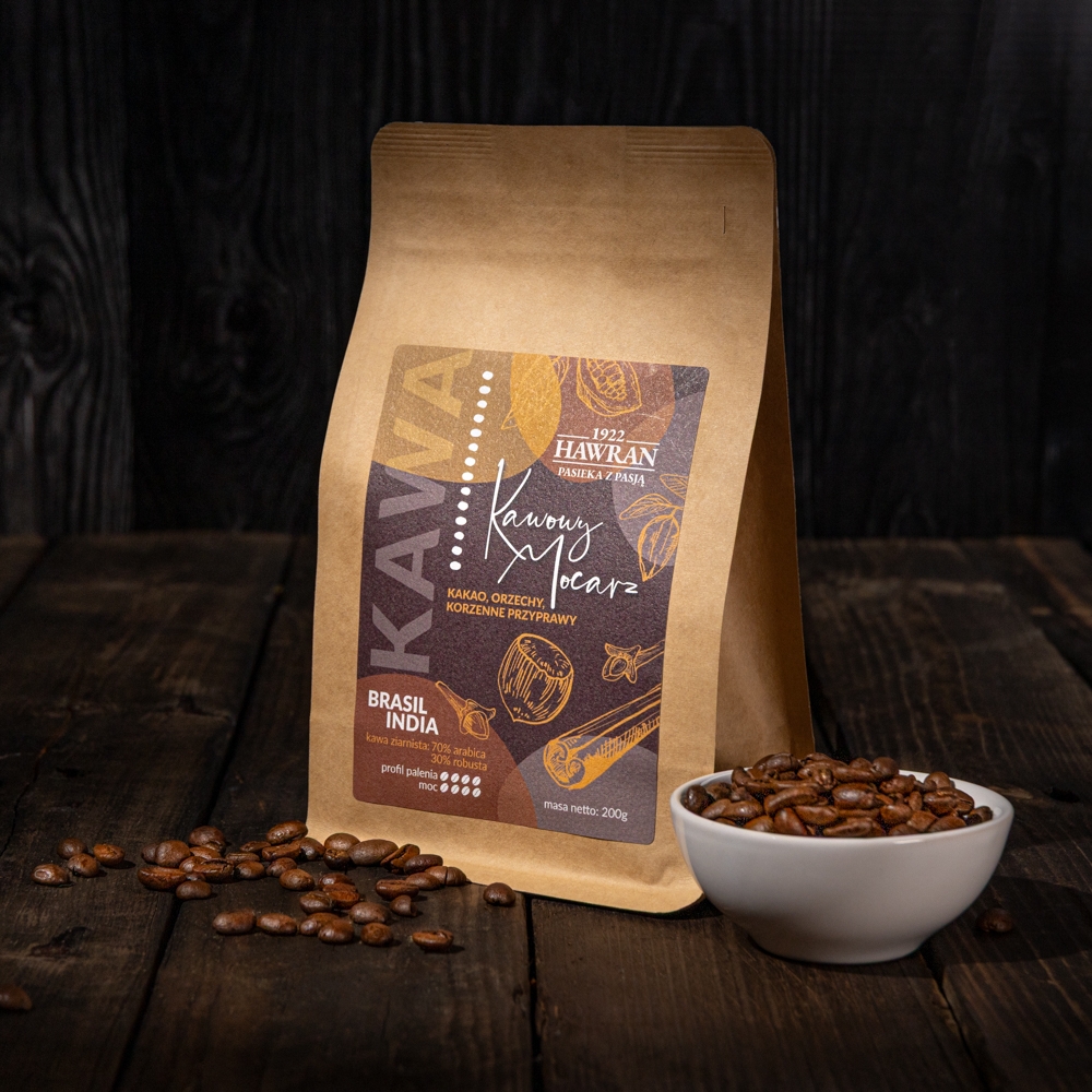 Kawowy Mocarz - kawa ziarnista 200g - Pasieka z Pasją Hawran