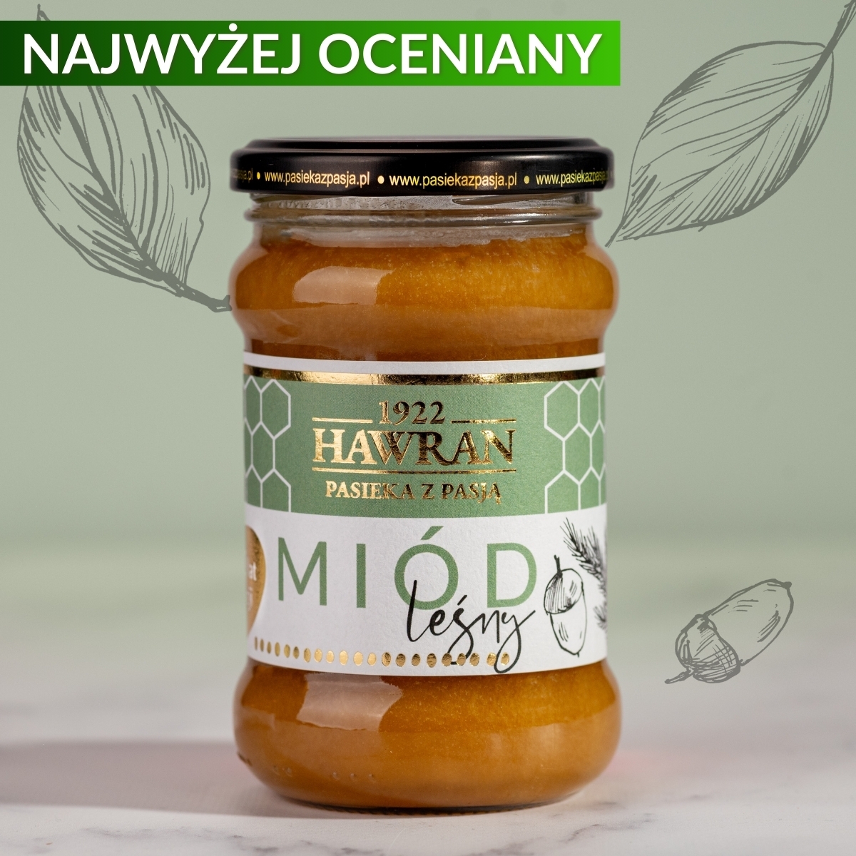 Miód leśny 380g - Pasieka z Pasją Hawran