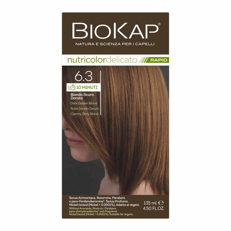 Farba Biokap Delicato Rapid, 6.3 Ciemny Złoty Blond