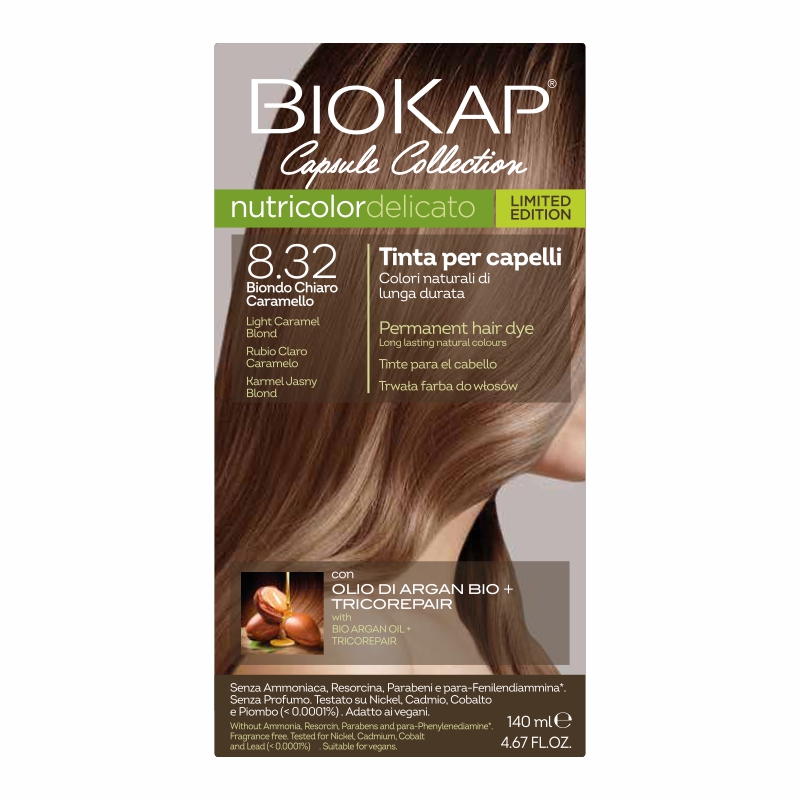 Farba Biokap Delicato, 8.32 Karmelowy Jasny Blond, KOLEKCJA LIMITOWANA