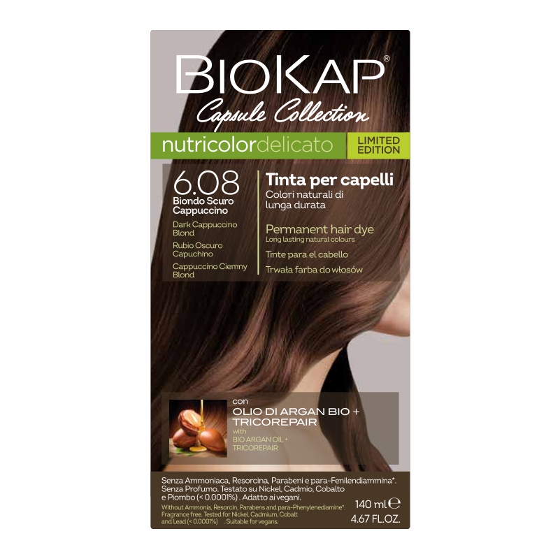 Farba Biokap Delicato, 6.08 Cappucino Ciemny Blond, KOLEKCJA LIMITOWANA