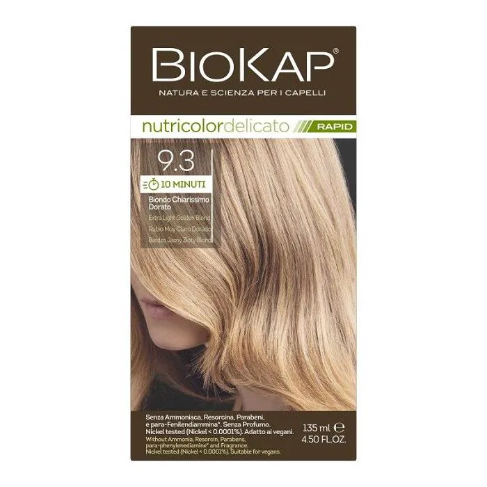Farba Biokap Delicato Rapid, 9.3 Bardzo Jasny Złoty Blond