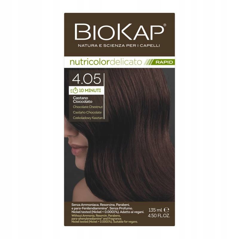 Farba Biokap Delicato Rapid, 4.05 Czekoladowy Kasztan