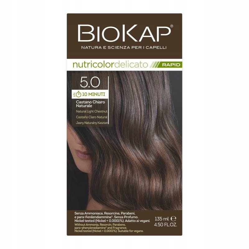 Farba Biokap Delicato Rapid, 5.0 Jasny Naturalny Kasztan