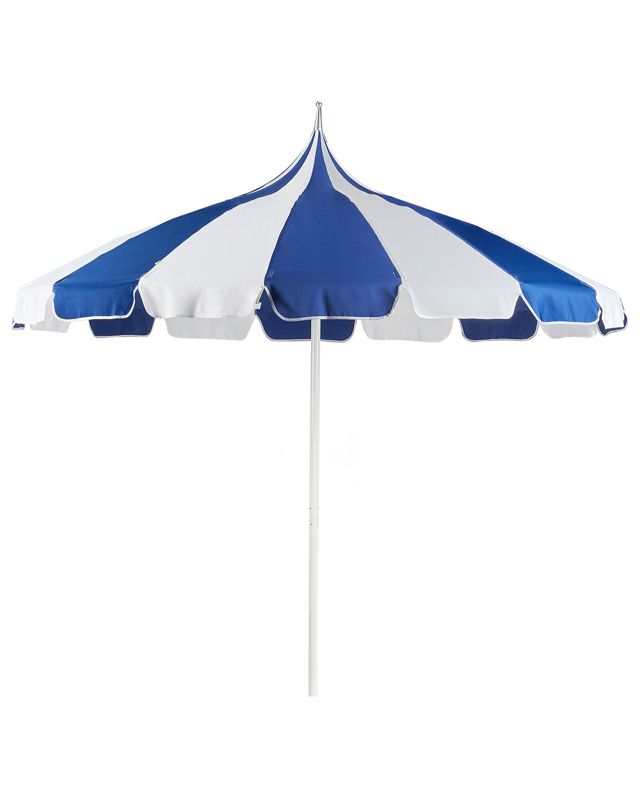 Parasol ogrodowy 245 cm niebiesko-biały Minoa 1 szt.