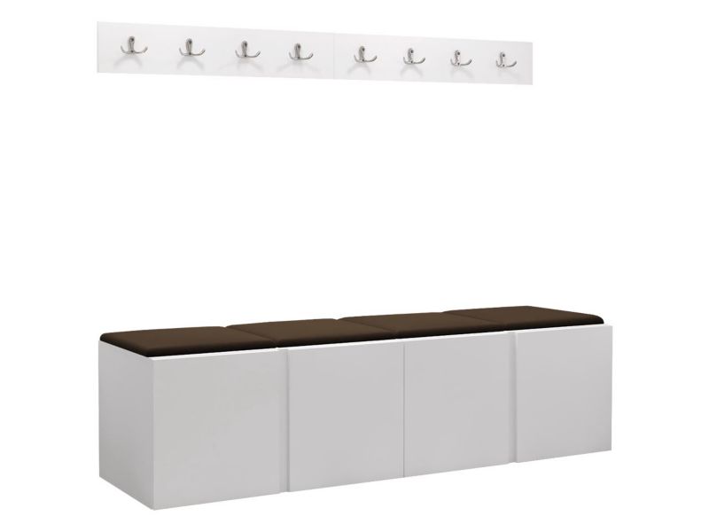 Garderoba MIRJAN 24 Orion VII biały + brązowy 1 kpl.