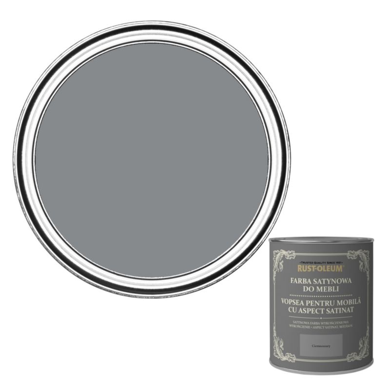 Farba do mebli Rust-Oleum ciemnoszary satyna 0,75 l
