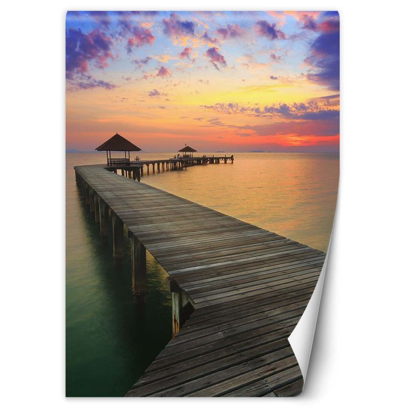 Fototapeta Feeby Pomost zachód słońca nad morzem 200x280 1 szt