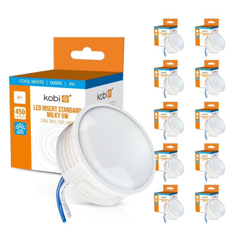 Żarówki LED insert 5W Kobi 6000K 10szt.
