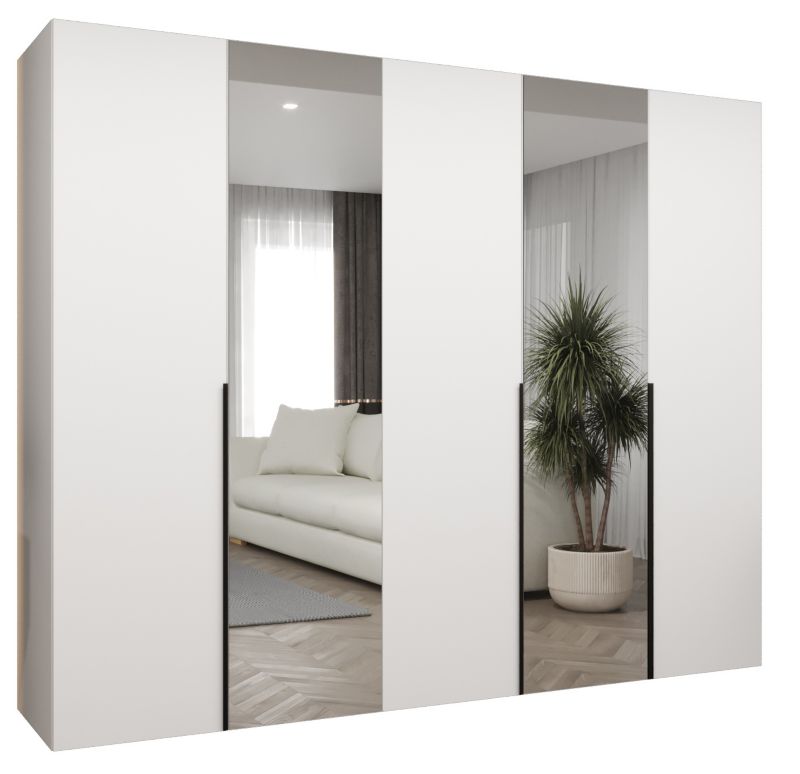 Szafa uchylna otwierana ALICANTE 2 250 wys 202 cm Biały + Czarny 1 szt