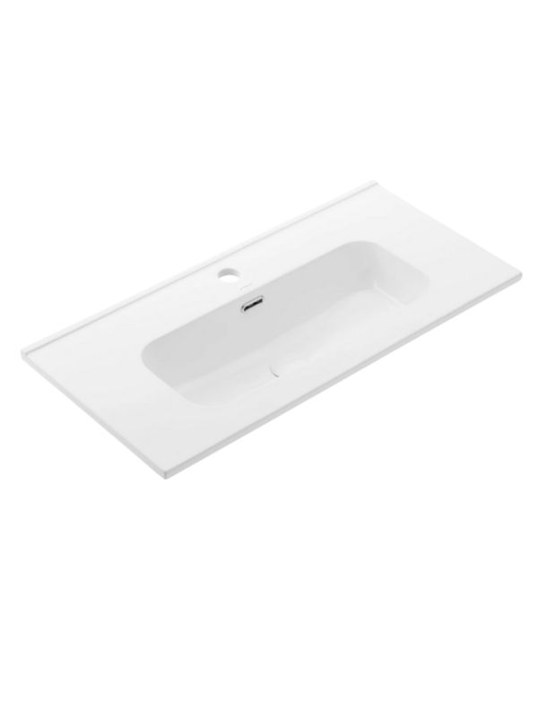 Umywalka nablatowa Uptrend CHARO 80 biały połysk, z otworem na baterię oraz przelewem 1 szt.