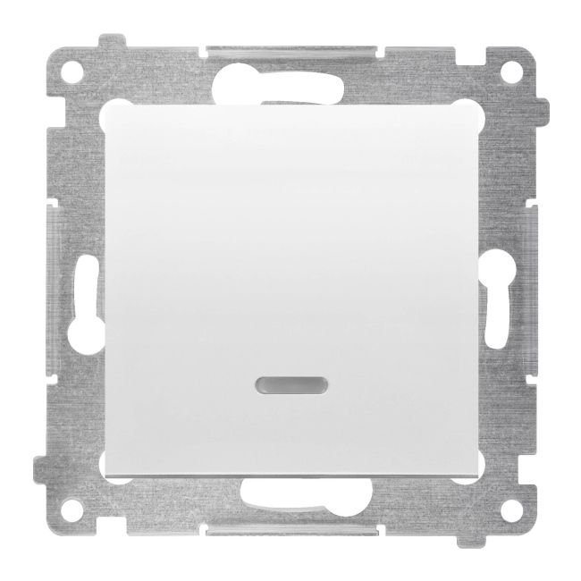 Łącznik pojedynczy Kontakt-Simon S54 z podświetleniem LED biały
