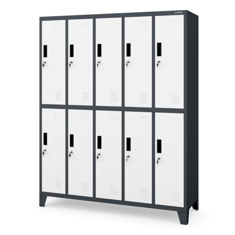 Szafa metalowa BHP socjalna Jan Nowak Bartek 172x136x45 cm antracytowo-biała 1 szt
