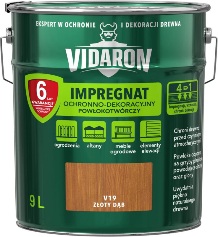 Impregnat do drewna Vidaron złoty dąb 9 l
