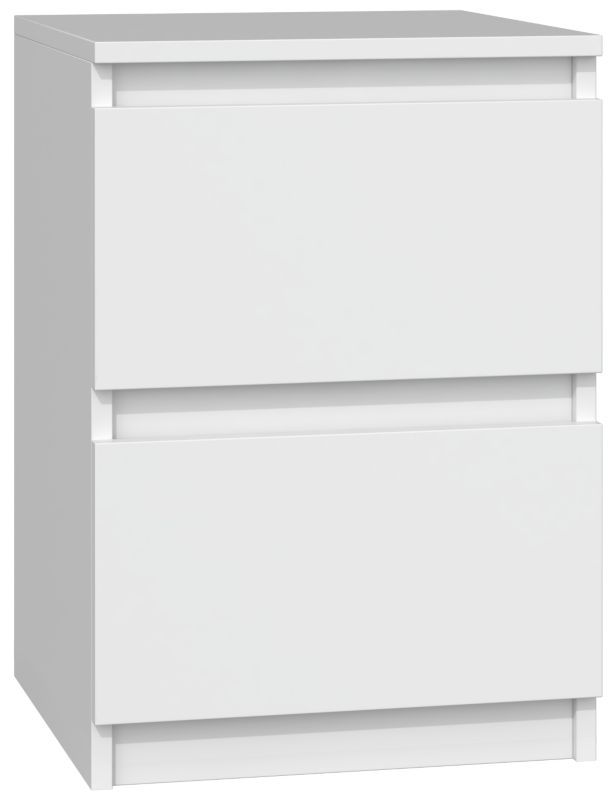 Szafka Nocna Topeshop Malwa M2 Z 2 Szufladami Biała 30x30x40 cm 1 szt.