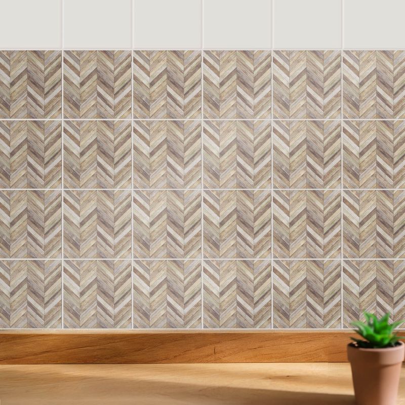 Naklejki na kafelki Wallfluent 20x20 cm Motyw w jodełkę samoprzylepna folia 24 szt.