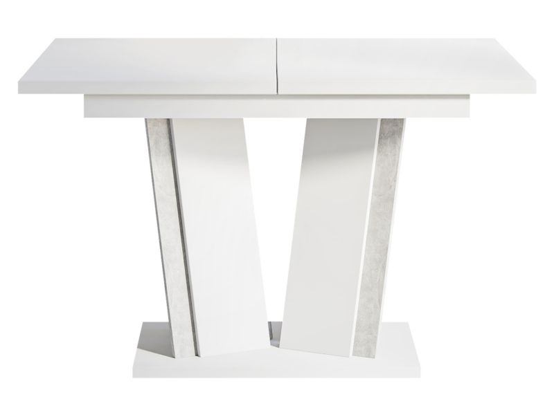 Stół rozkładany MIRJAN 24 Doha II biały połysk/beton 1 szt.