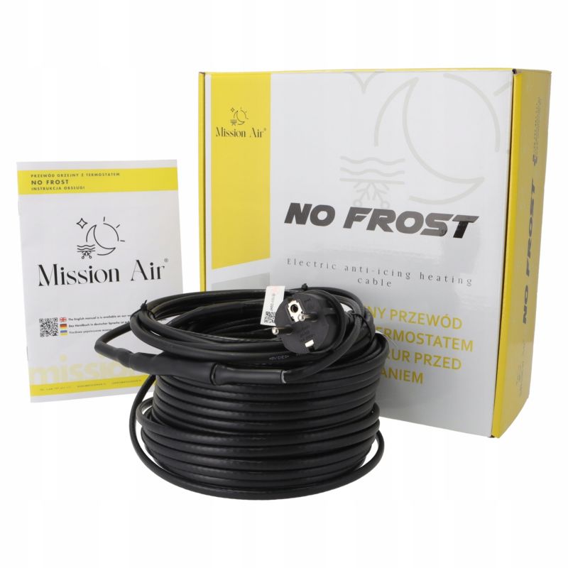 Kabel grzewczy przewód grzejny z termostatem NO FROST 50M 1 szt
