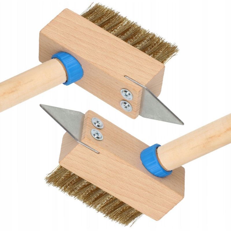 Szczotka Do Czyszczenia FEINZ Kostki Brukowej Druciana Skrobak Z Kijem 2 szt.