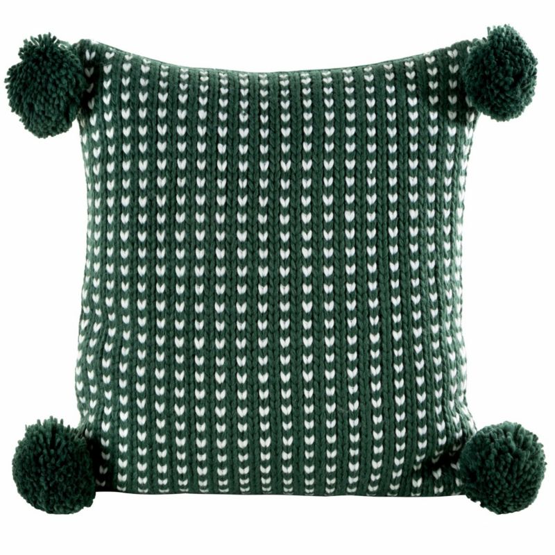 Poszewka 96 Eurofirany Świąteczna dekoracyjna na poduszkę 45x45 cm Zielona krata 1 szt.