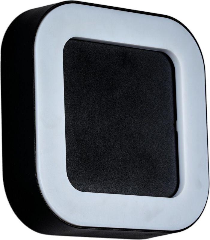 Kinkiet ścienny zewnętrzny IdeaLED Lupus czarno-biały LED 12W 4000K 640lm IP54 wym: 20,5 x 20,5 x 4,5 cm aluminium - 1 szt.