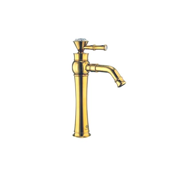 Bateria umywalkowa Lauferi CLARINE stojąca mosiężna złoty retro 1 szt.