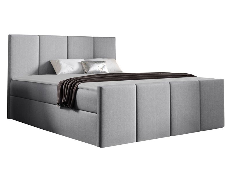 Łóżko kontynentalne MIRJAN 24 Lars 180x200 strukturalny popiel 1 szt.