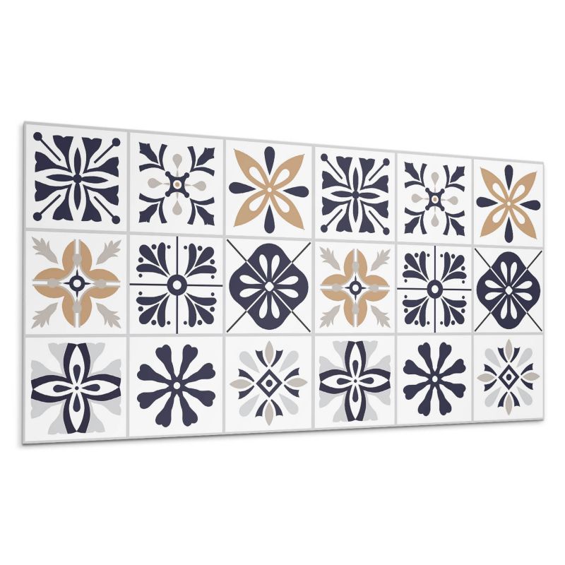 Panel samoprzylepny Wallfluent 100x50 cm Stylowe wzory w formie kafli 1 szt.