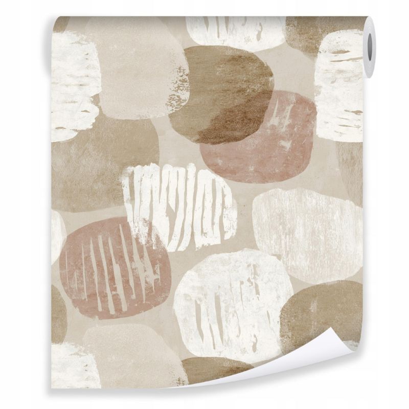 Tapeta WALLARENA Do Sypialni Salonu Na Flizelinie Art deco Sztuka Abstrakcja Beżowy 50x1000 cm T16175VE 1 szt.