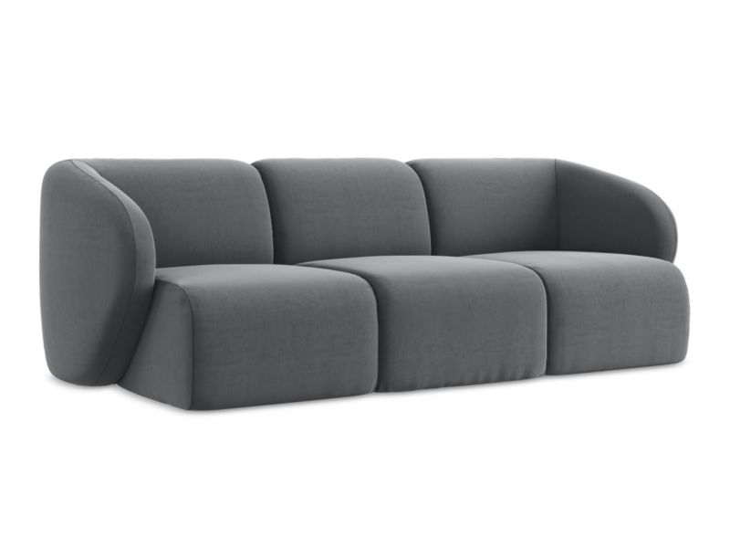 3-osobowa kanapa modułowa LaMiaSofa CERVO z tkaniny welwetowej 244x94 cm stalowy 1 szt.