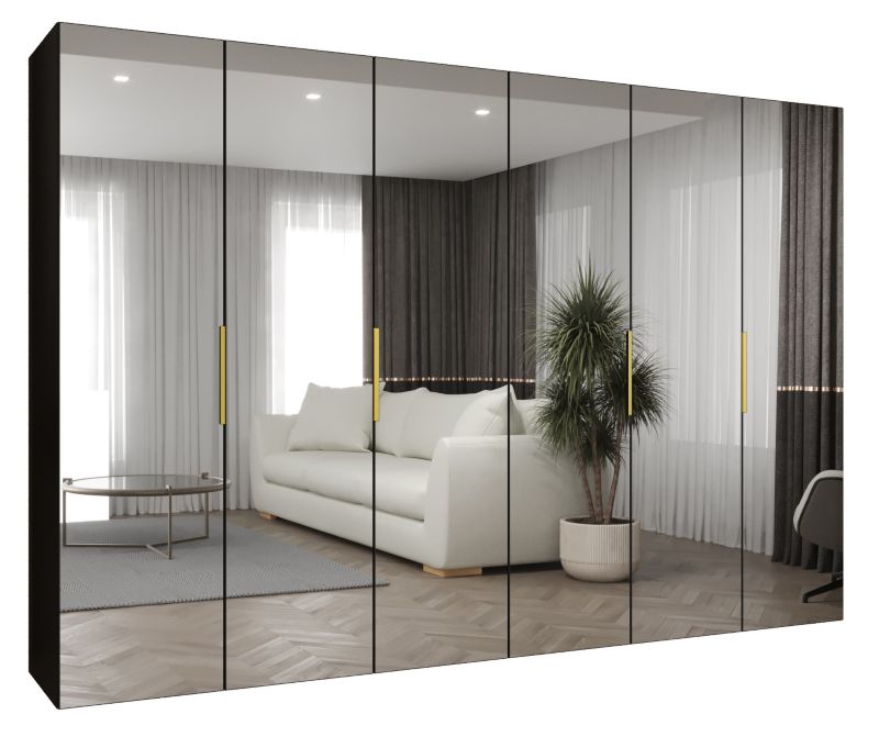 Szafa uchylna Abiks MARBELLA 3 300 wys 202 cm Czarny + Złoty 1 szt