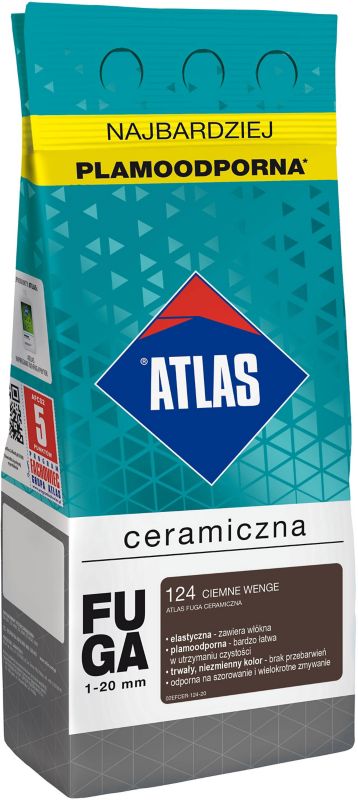 Fuga ceramiczna Atlas 124 ciemne wenge 2 kg