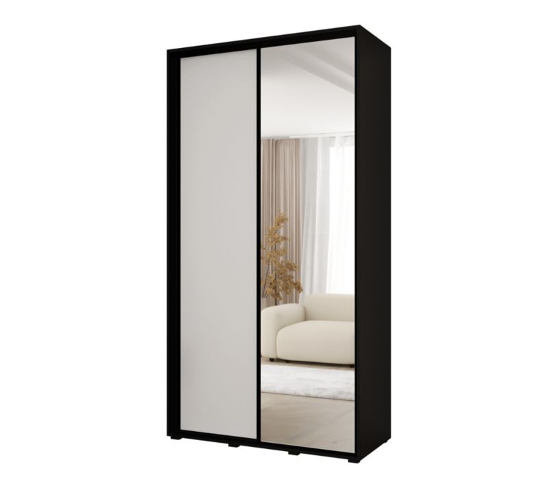 Szafa przesuwna MINIO go for it VADO 3 45 x 140 cm, czarny /biały/czarny 1 szt.