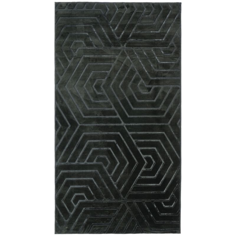 Dywan nowoczesny Glamour 3D e-floor 80x150 cm geometryczny czarny 1 szt