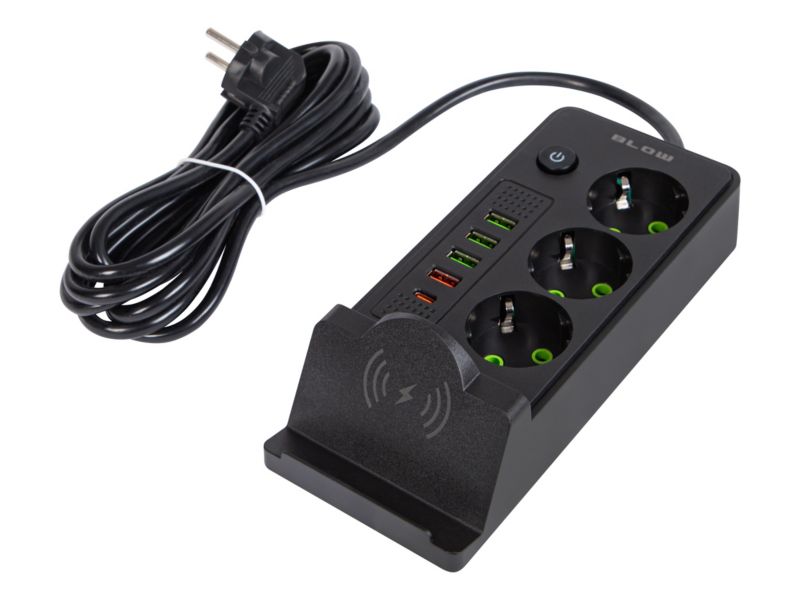 Przedłużacz BLOW listwa zasilająca włącznik 4x USB 3 gniazda 3m typ C INDUKCJA 1 szt.
