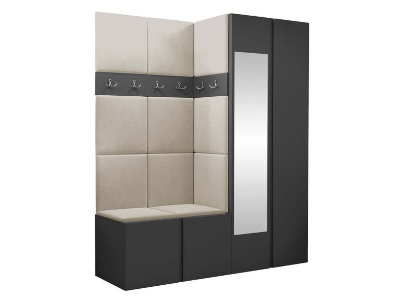 Garderoba MIRJAN 24 Orion XII grafit + beżowy 1 kpl.