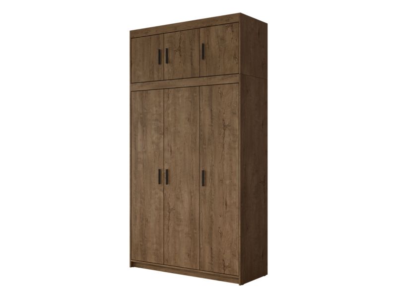 Szafa trzydrzwiowa z nadstawką MIRJAN 24 Elena 3D dąb lefkas 1 szt.