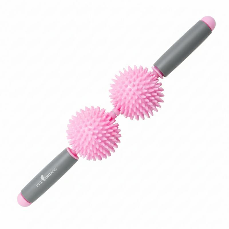 Wałek do masażu ciała Pretorians roller do mięś i nóg pleców z kolcami różowe 1 szt.