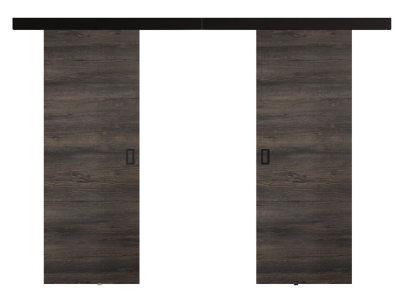 Drzwi przesuwne wewnętrzne MIRJAN 24 Werdi Duo 172 + samodomykacz jesion ciemny 1 kpl.