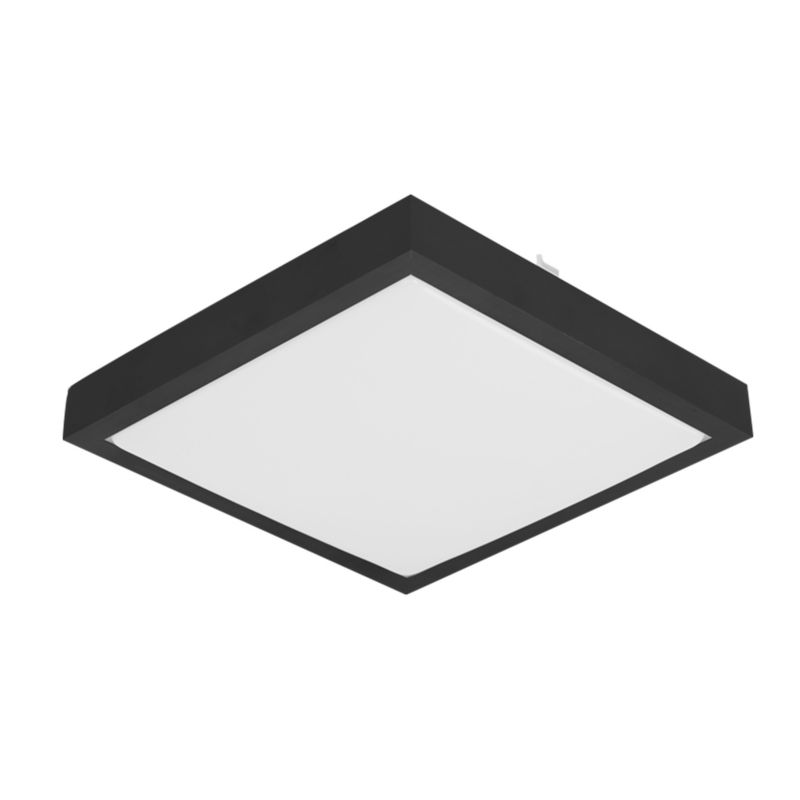 Plafon MasterLED Solen 2x E27 27 cm IP44 kwadratowy czarny 1 szt.