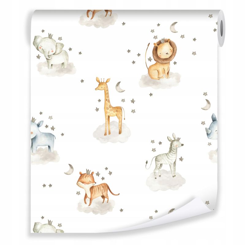 Tapeta Na Flizelinie Ścianę WALLARENA 10m x 50cm Ścienna Dziecięca Dla Dzieci Biała 1 szt.