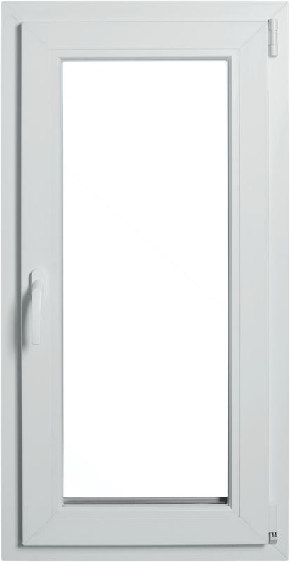 Okno PCV rozwierno-uchylne dwuszybowe 565 x 1135 mm prawe białe