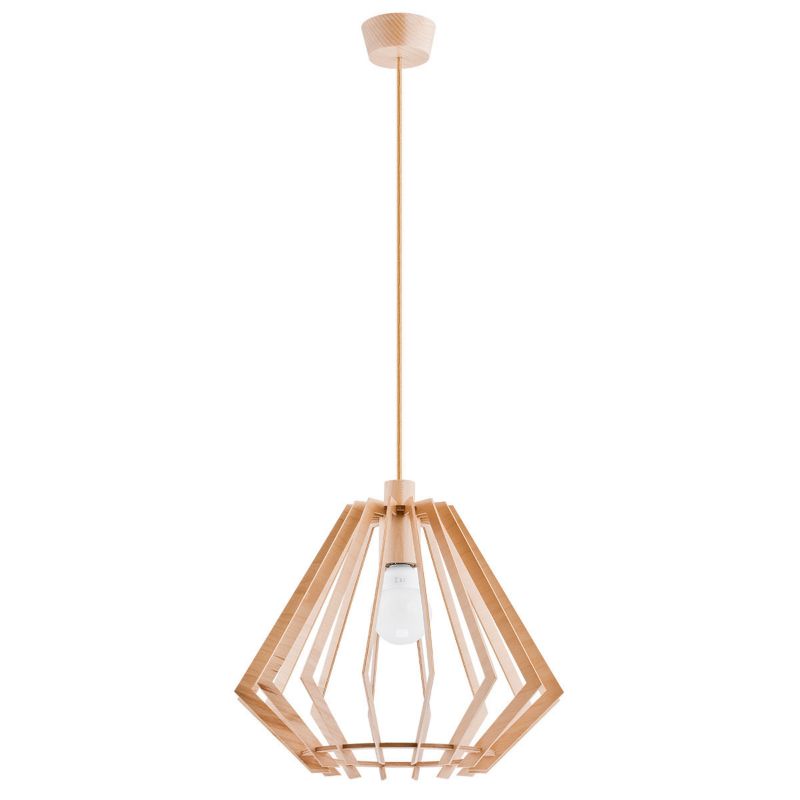 Lampa wisząca Alfa Noel jasne drewno wym: 95 x 44 x 44 cm 1xE27 x 15W 1 szt.