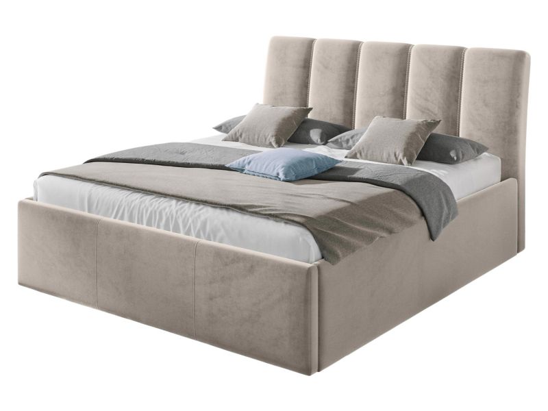 Łóżko tapicerowane MIRJAN 24 Sensi 180x200 stalowy szary 1 szt.