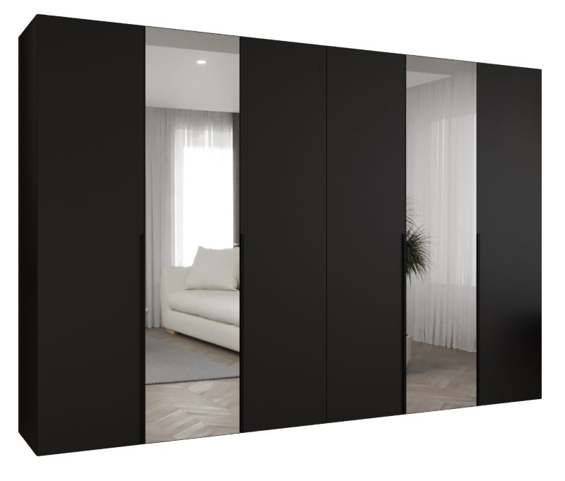 Szafa uchylna otwierana ALICANTE 2 300 wys 202 cm Czarny + Czarny 1 szt