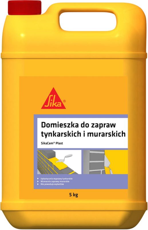 Plastyfikator domieszka do zapraw tynkarskich i murarskich Sika SikaCem 5 kg